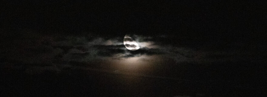 The moon in the clouds